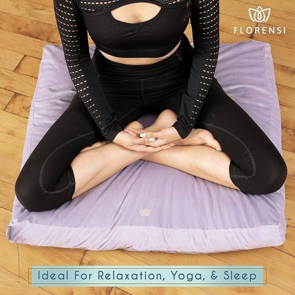 Florensi Meditation Mat Zabuton, Velvet Floor Meditation Cushions Yoga Cushion - Picture 1 of 10